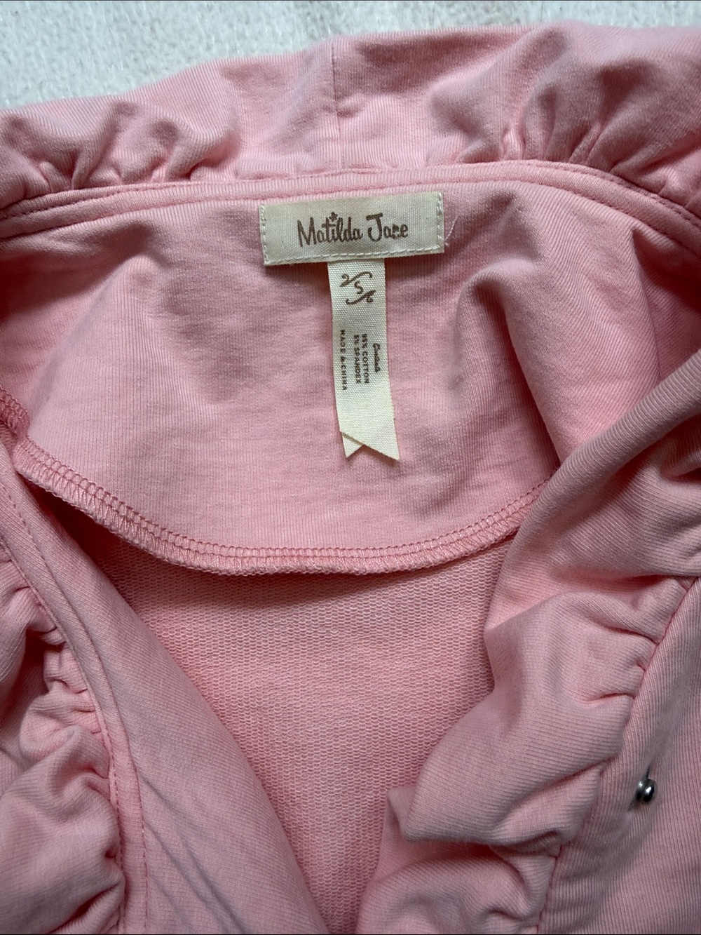 Matilda Jane Light Pink Ruffle-Front Jacket - Picture 12 of 12